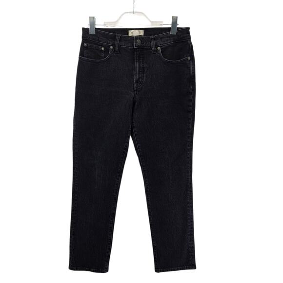 Madewell Jeans Womens 29 Mid Rise Perfect Vintage Black Cropped Normcore Stretch - Picture 4 of 14